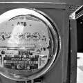 Tik Tok. An electric meter seen on the sidewalk in Boston, MA