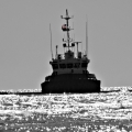 Coast Guard Boat. Ocean City Beach NJ